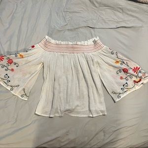 off the shoulder floral top
